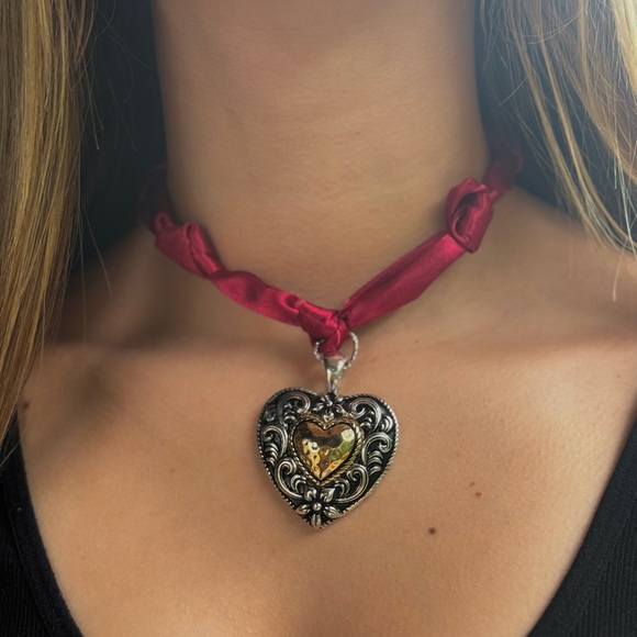 Handmade Scarf Tie Necklace - Picture 1 of 3